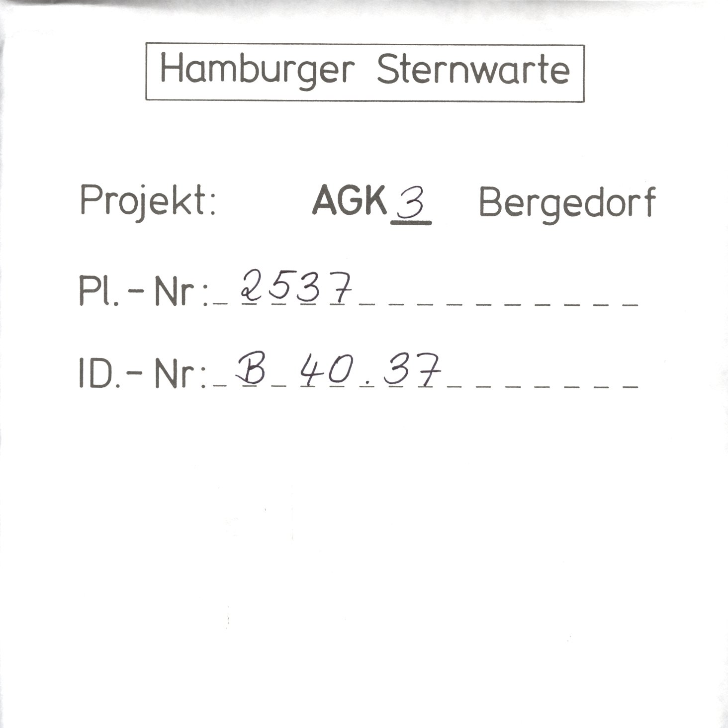 Plate envelope