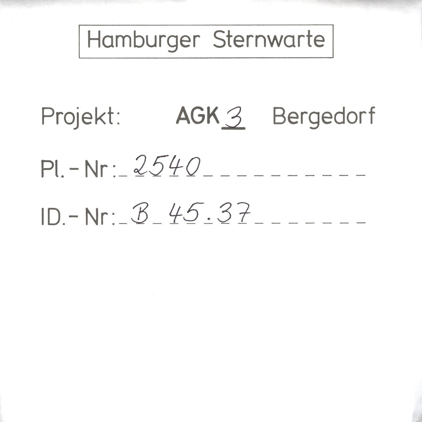 Plate envelope
