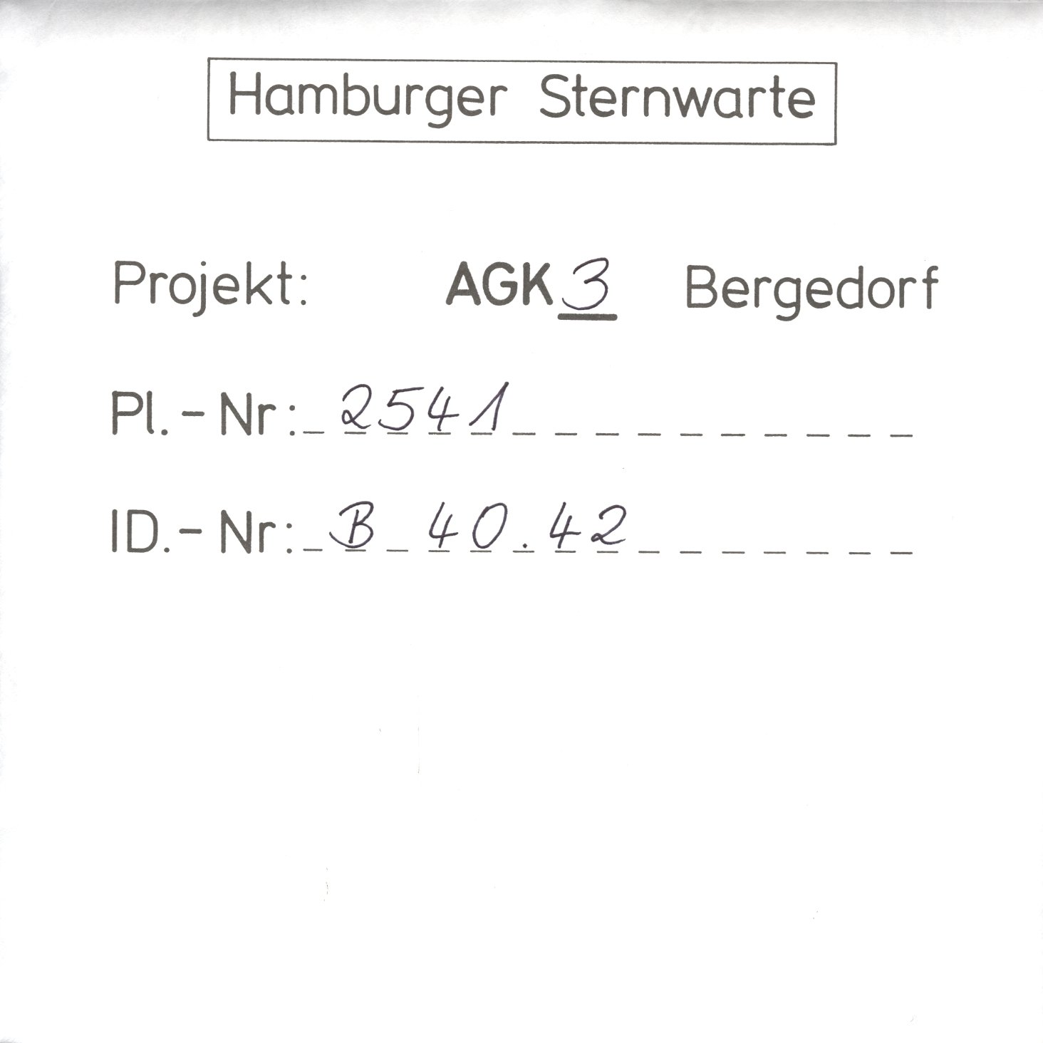 Plate envelope