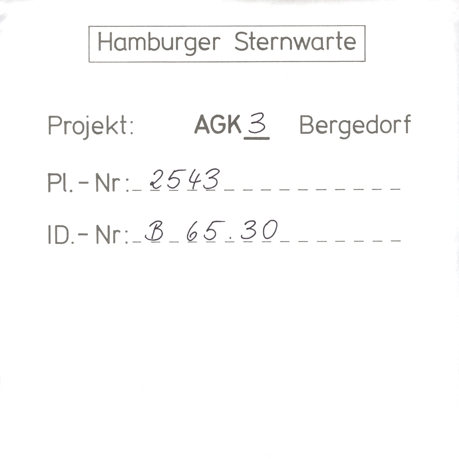 Plate envelope