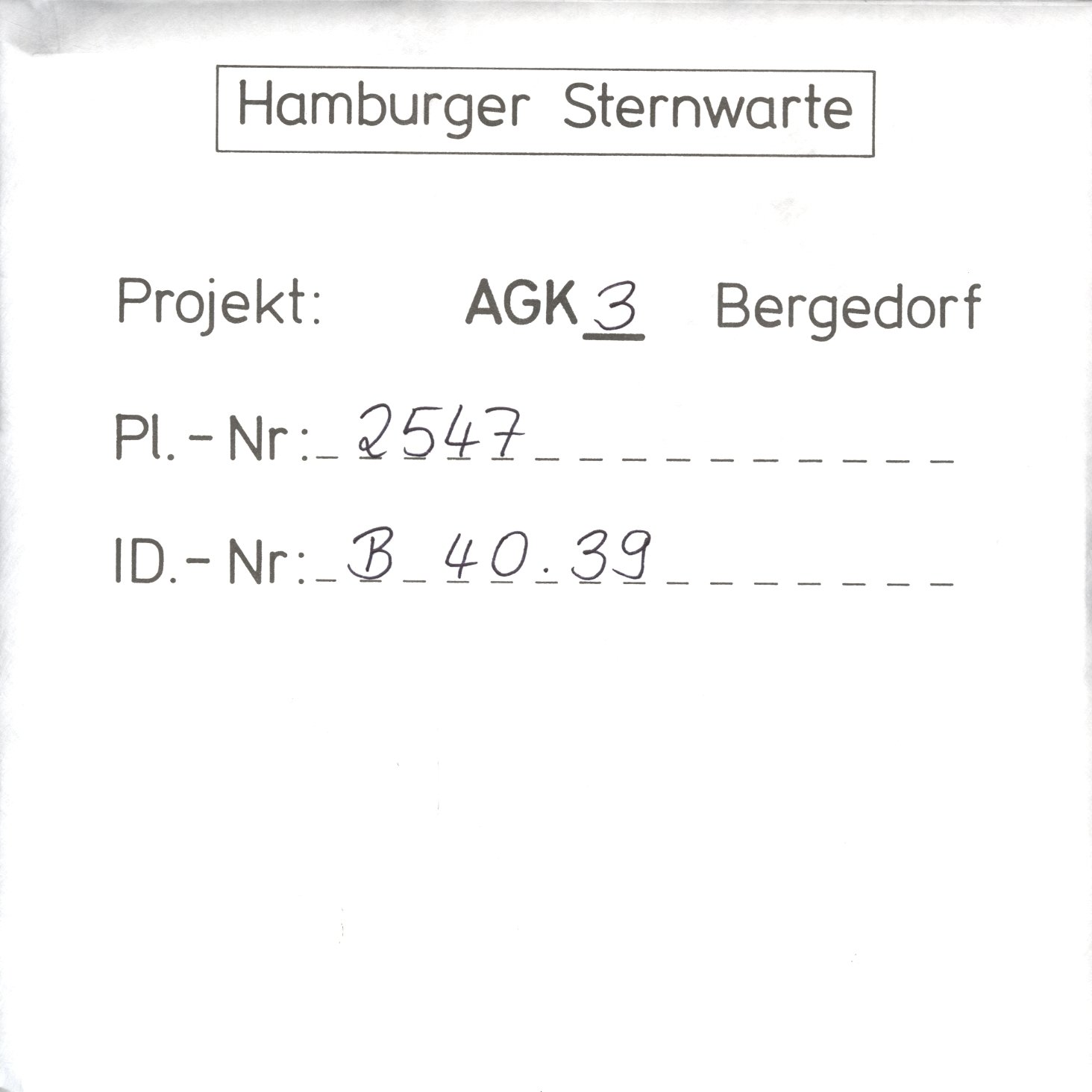 Plate envelope