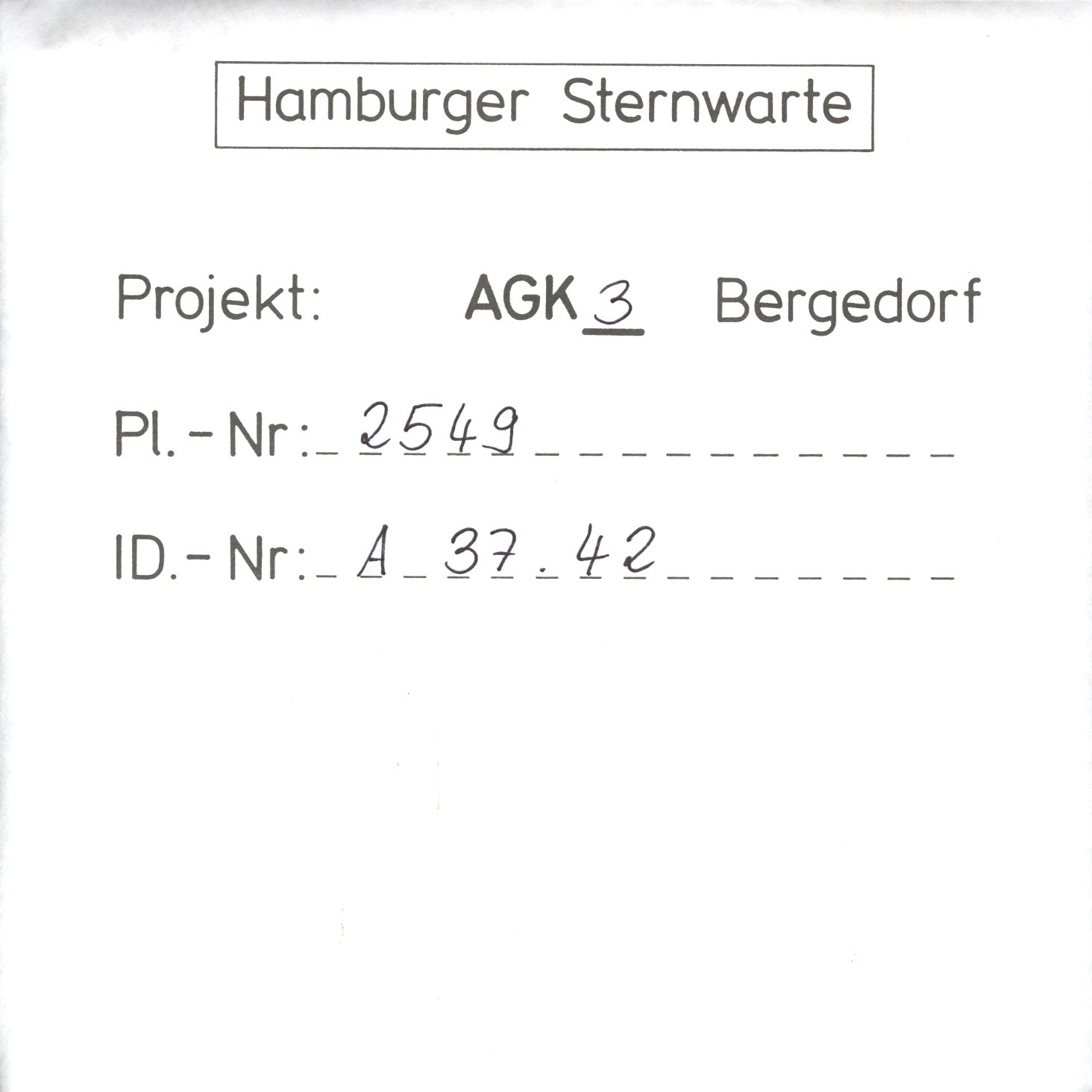 Plate envelope