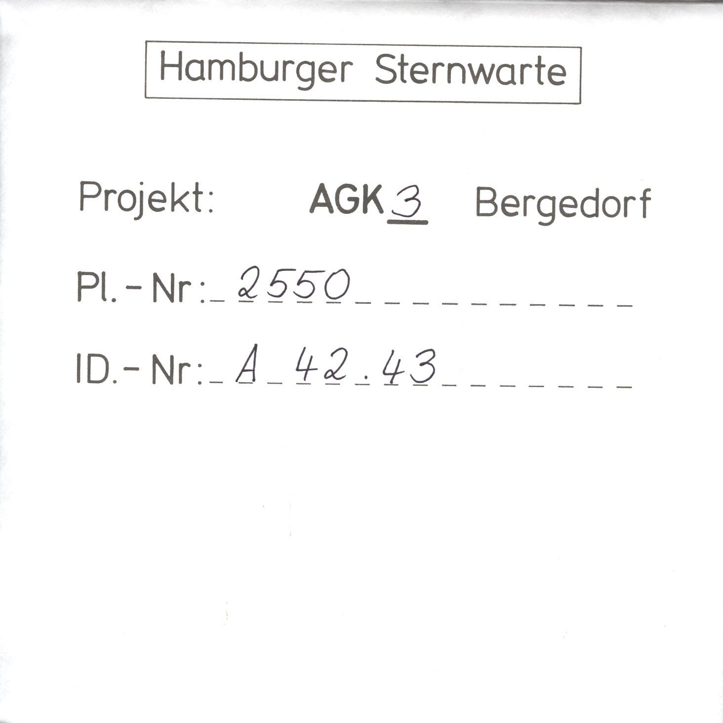 Plate envelope