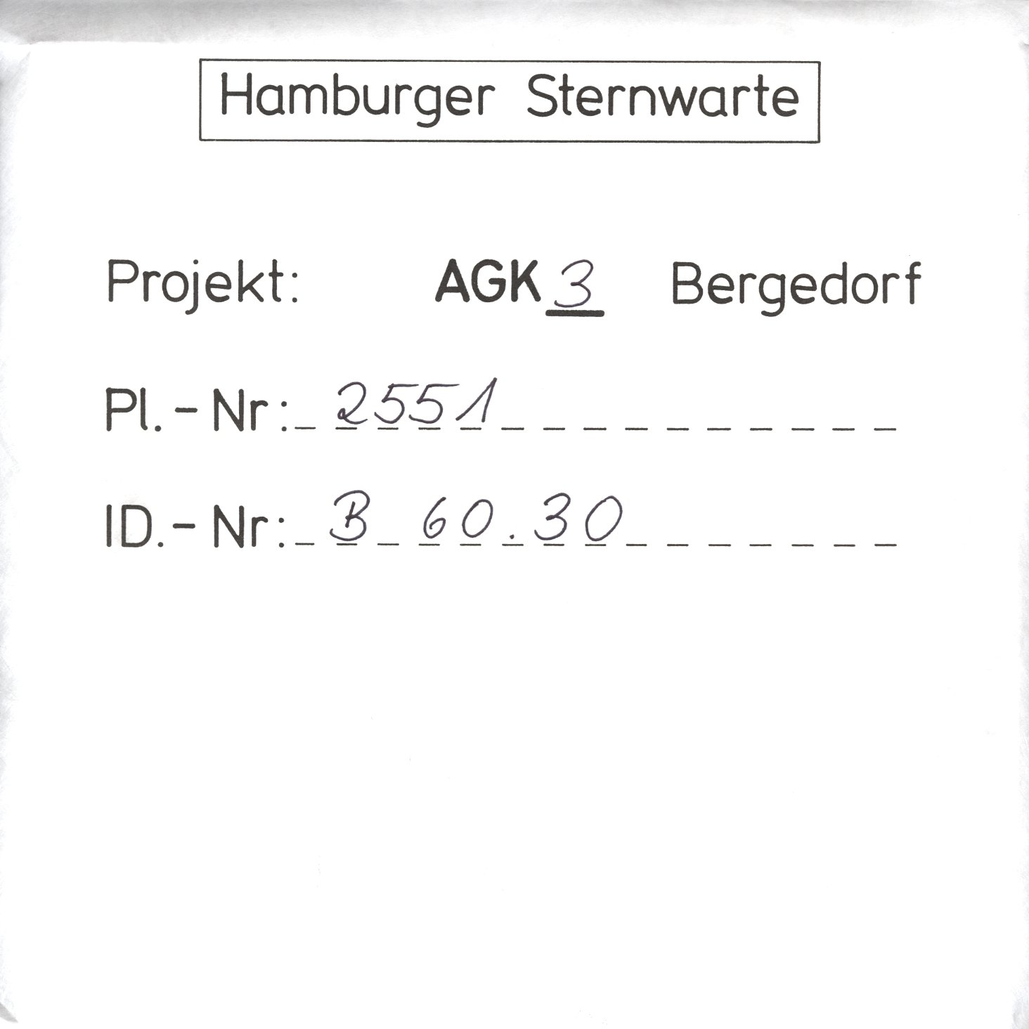 Plate envelope