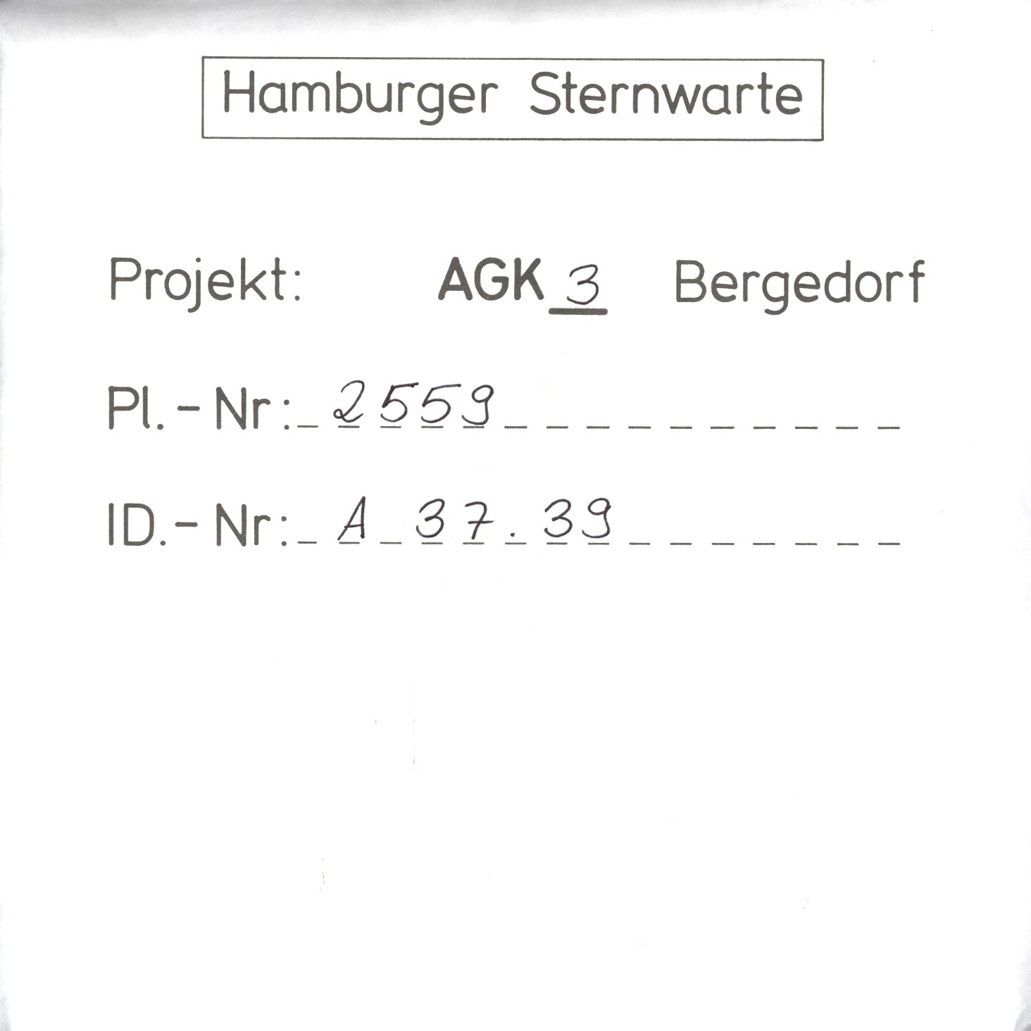 Plate envelope