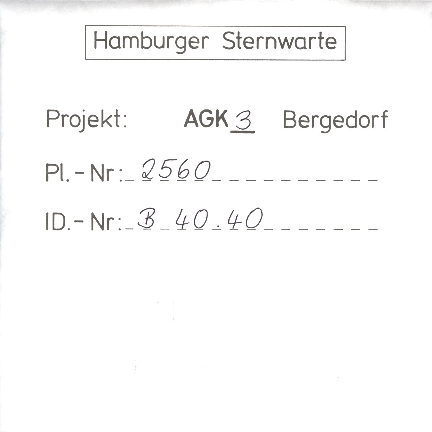 Plate envelope