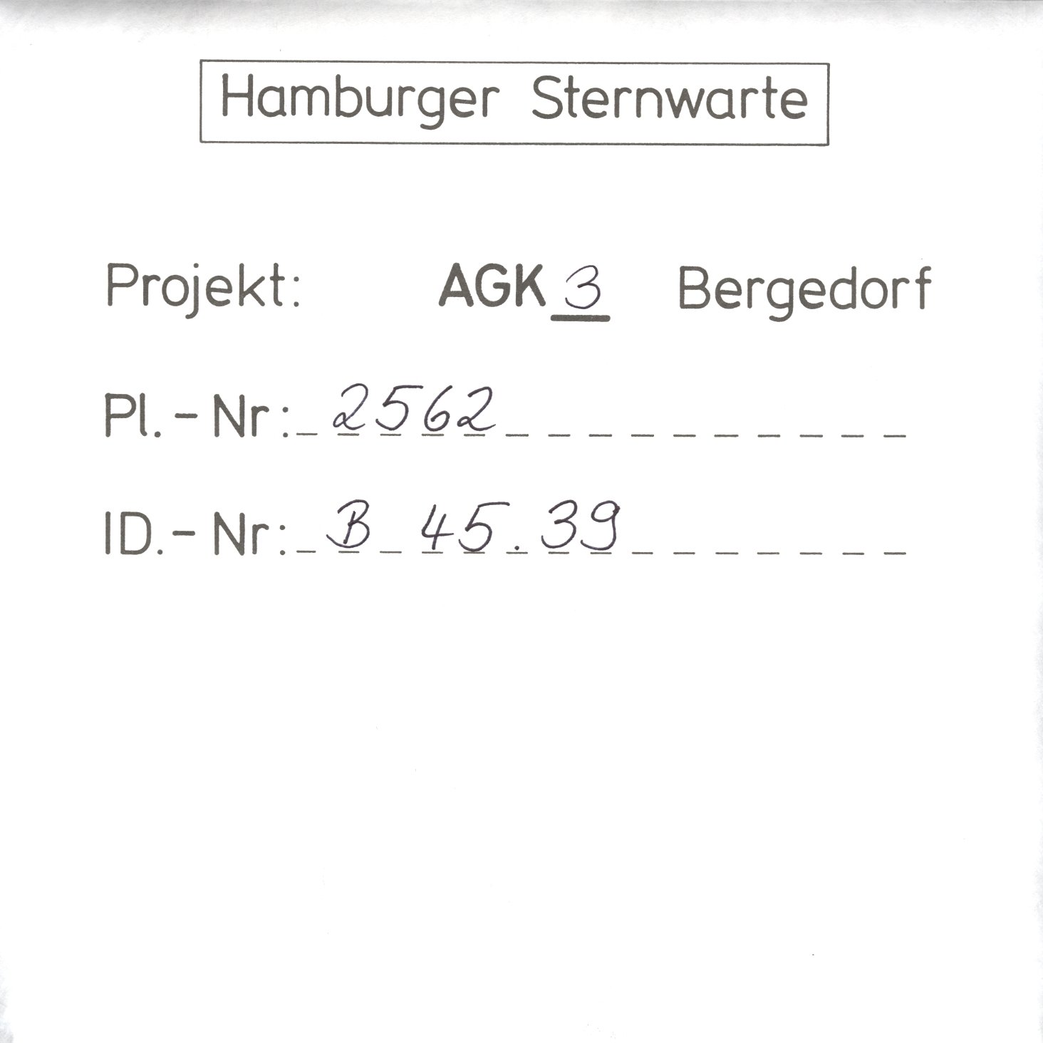 Plate envelope