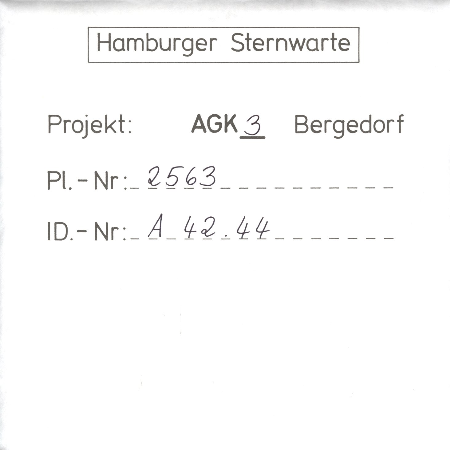 Plate envelope