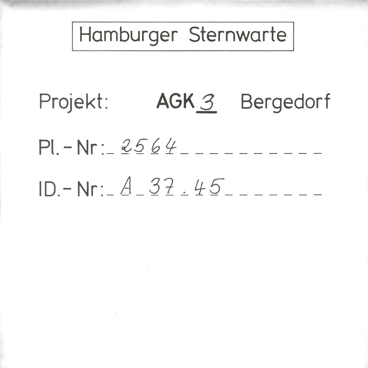 Plate envelope