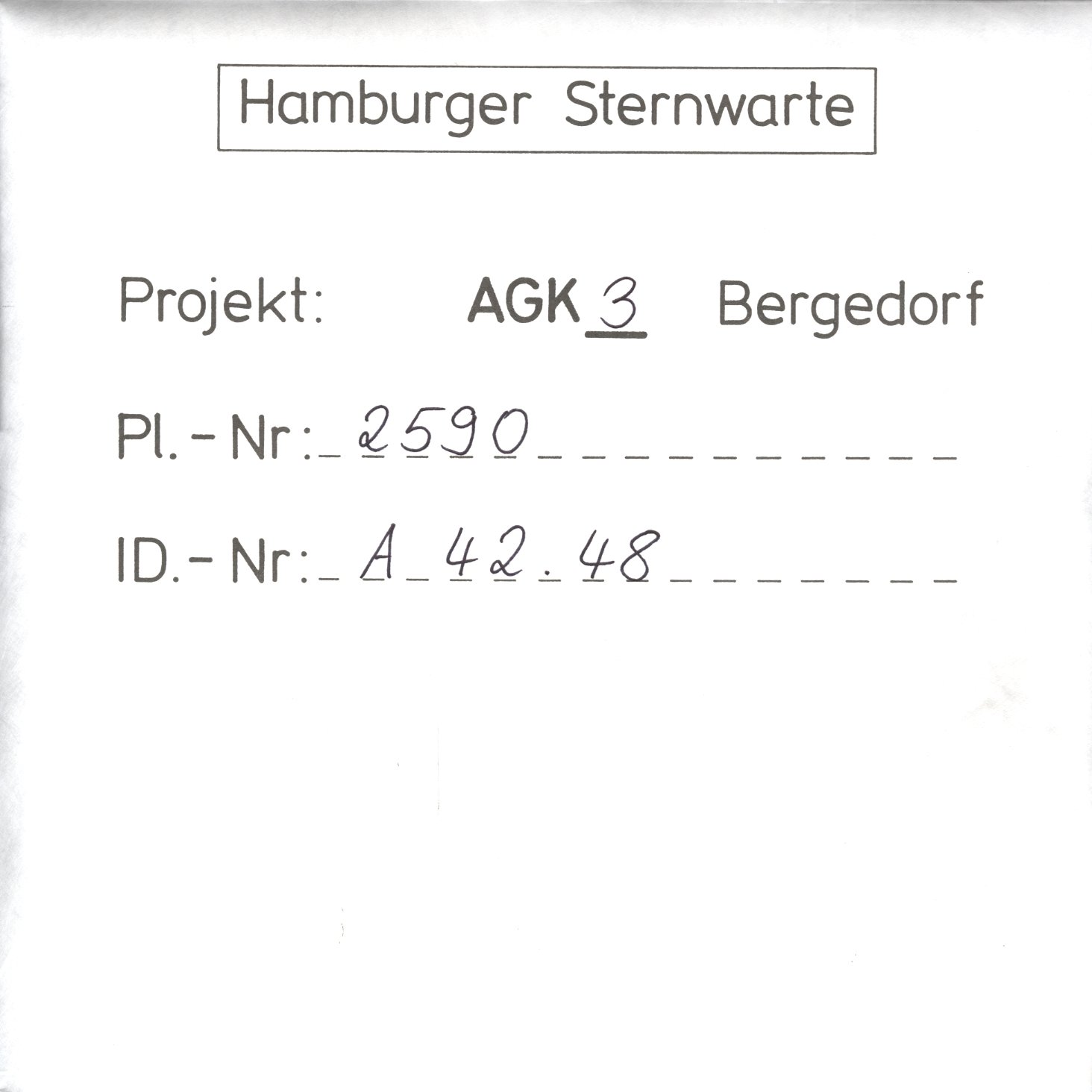 Plate envelope