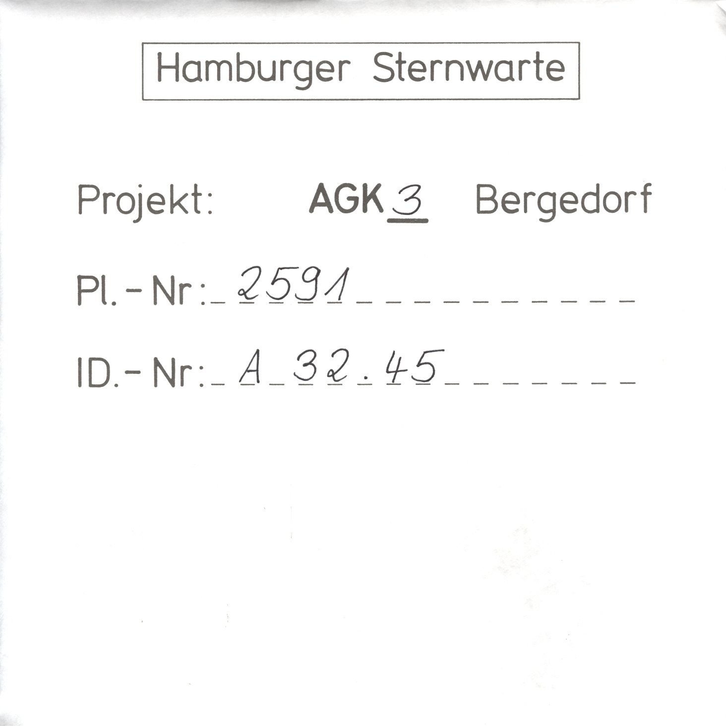 Plate envelope
