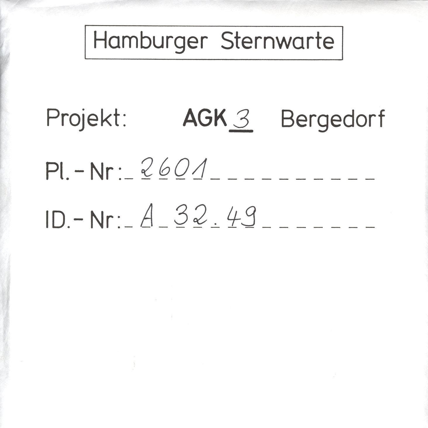 Plate envelope