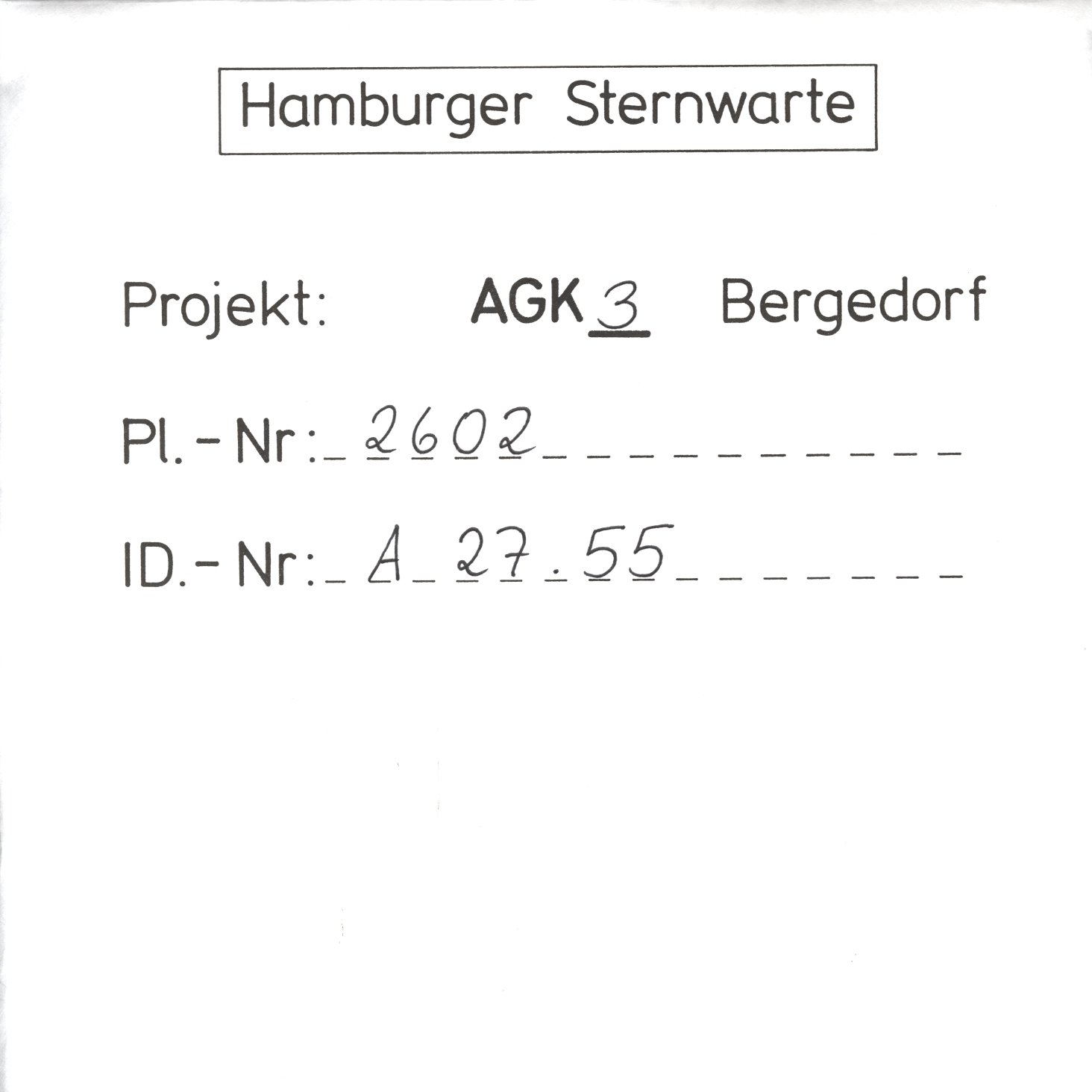 Plate envelope