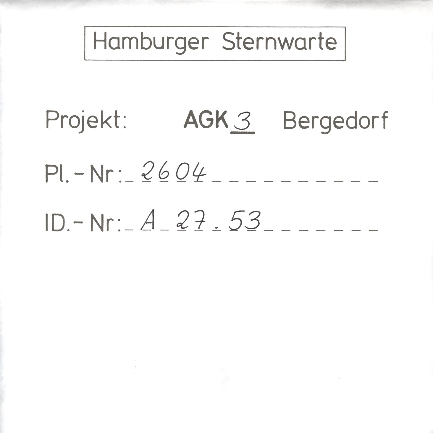 Plate envelope