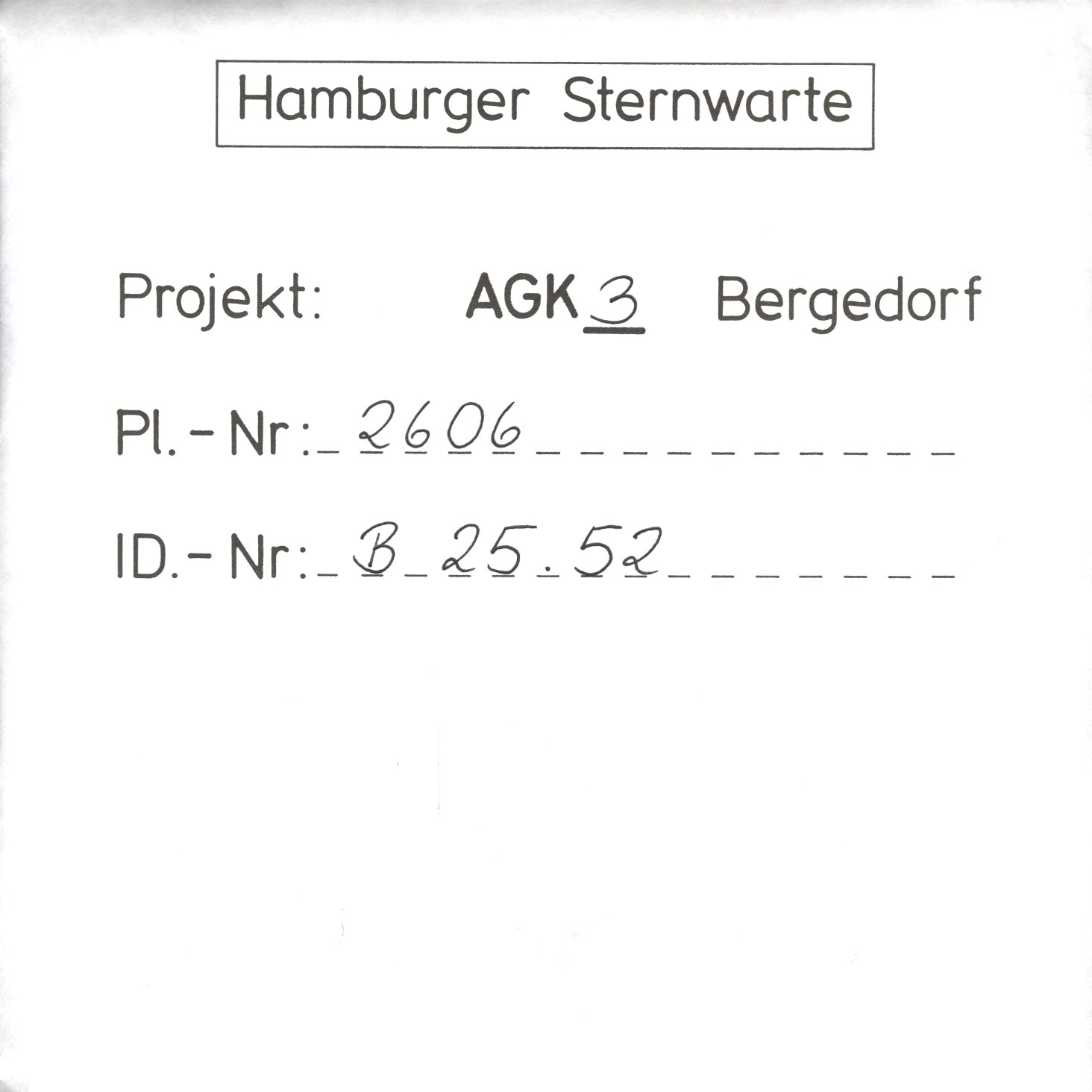 Plate envelope