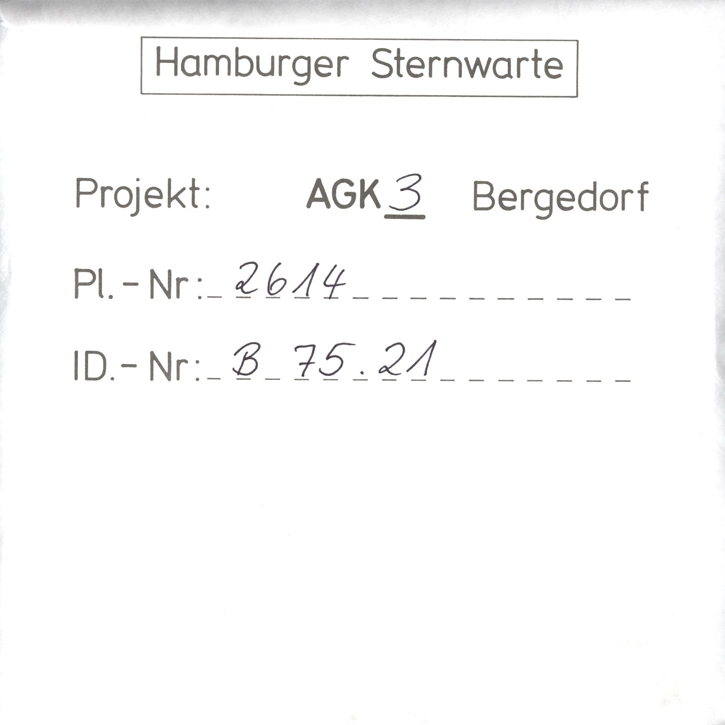 Plate envelope