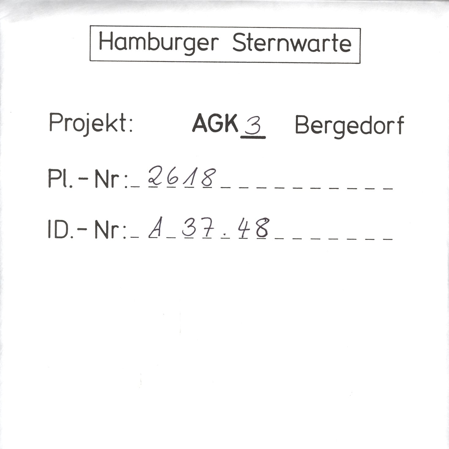 Plate envelope