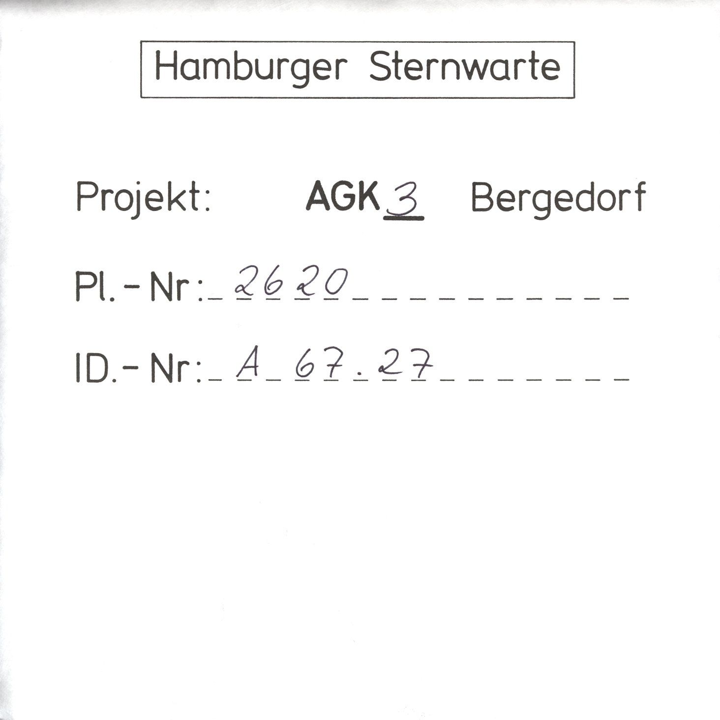 Plate envelope