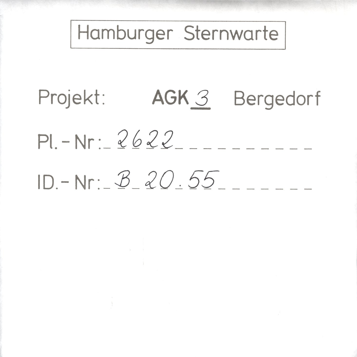 Plate envelope