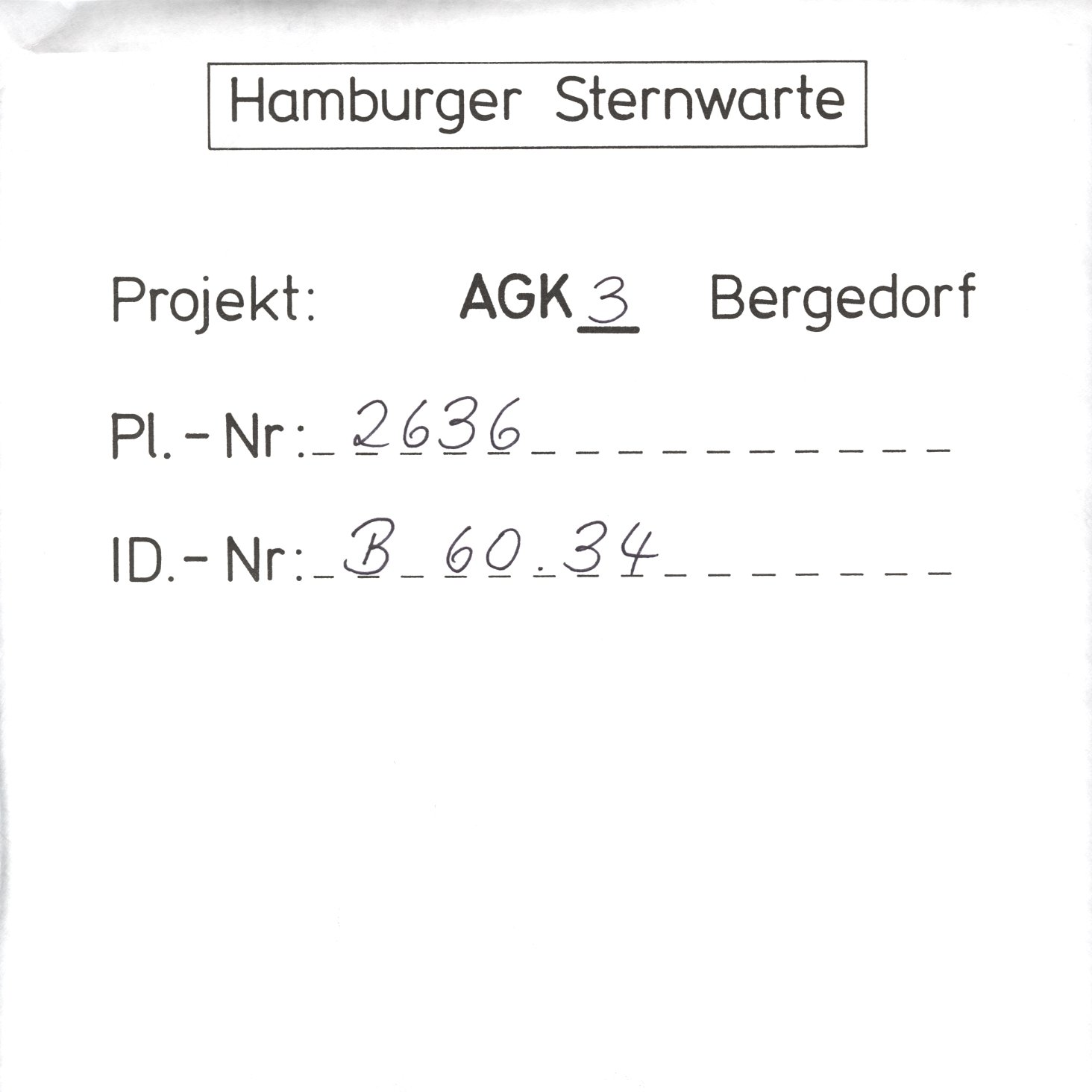 Plate envelope
