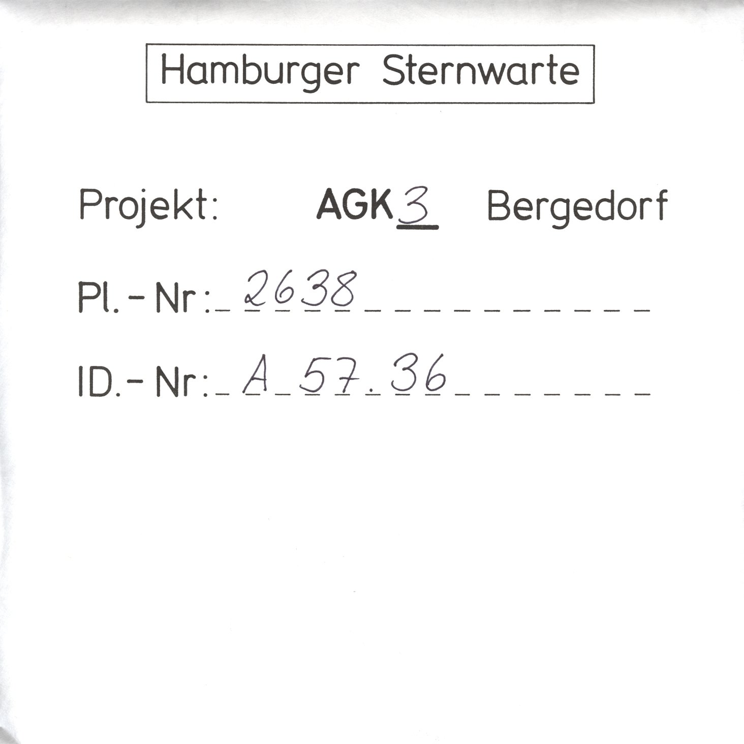 Plate envelope
