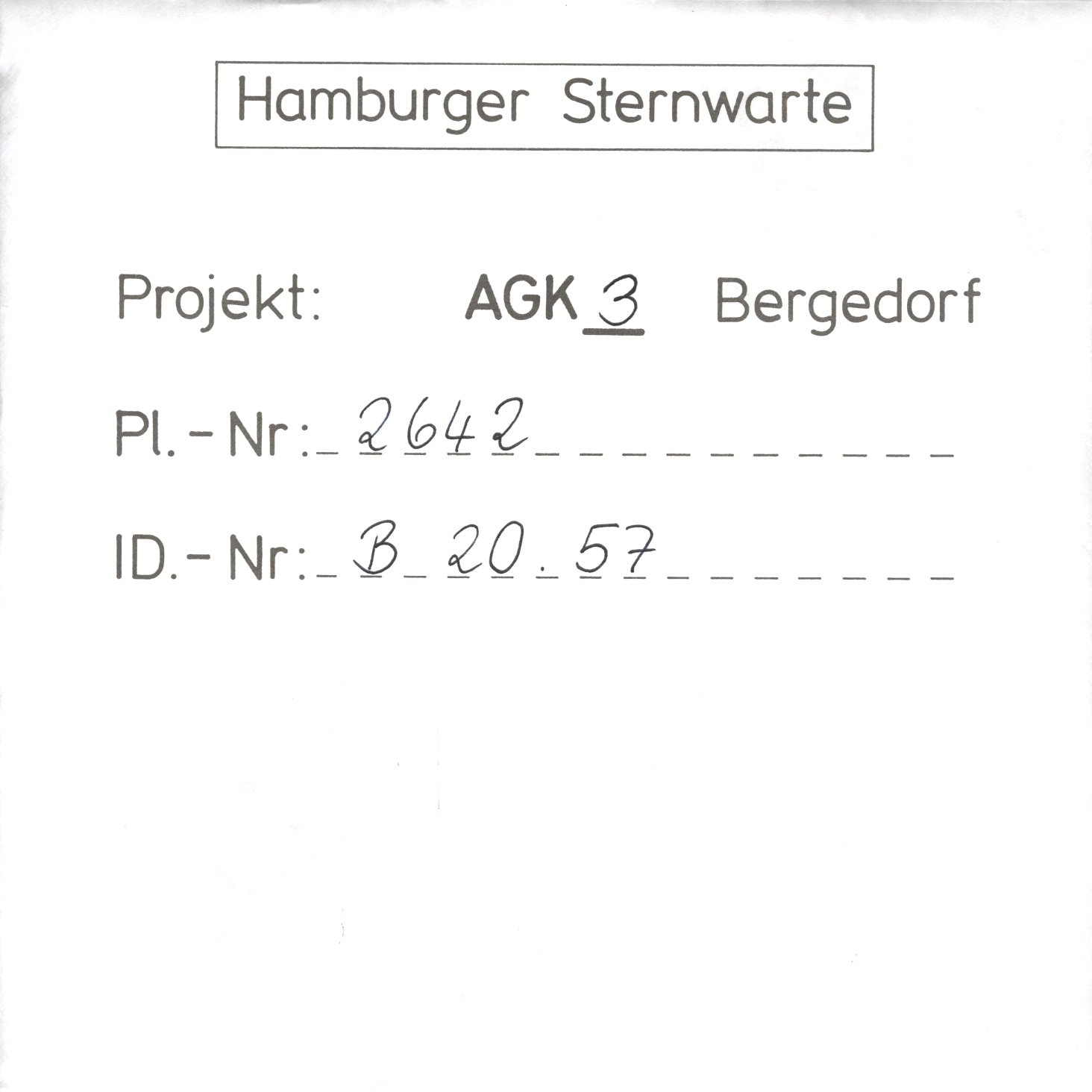 Plate envelope