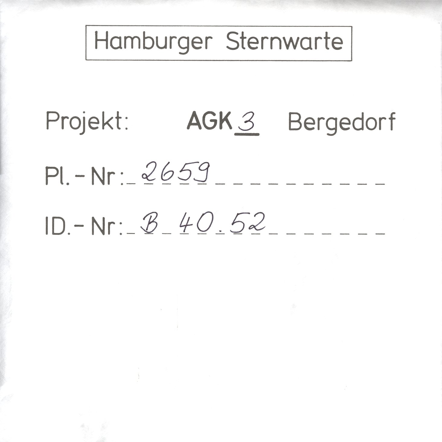 Plate envelope