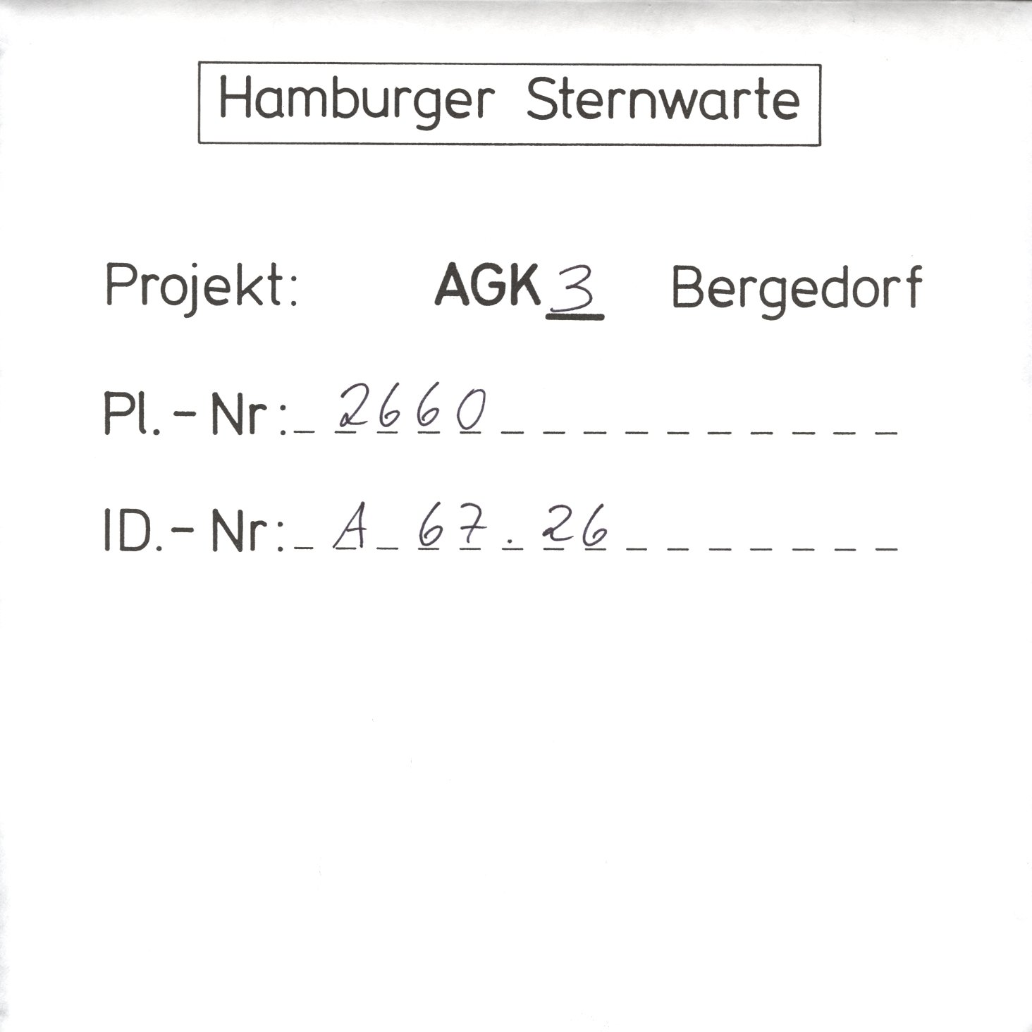 Plate envelope