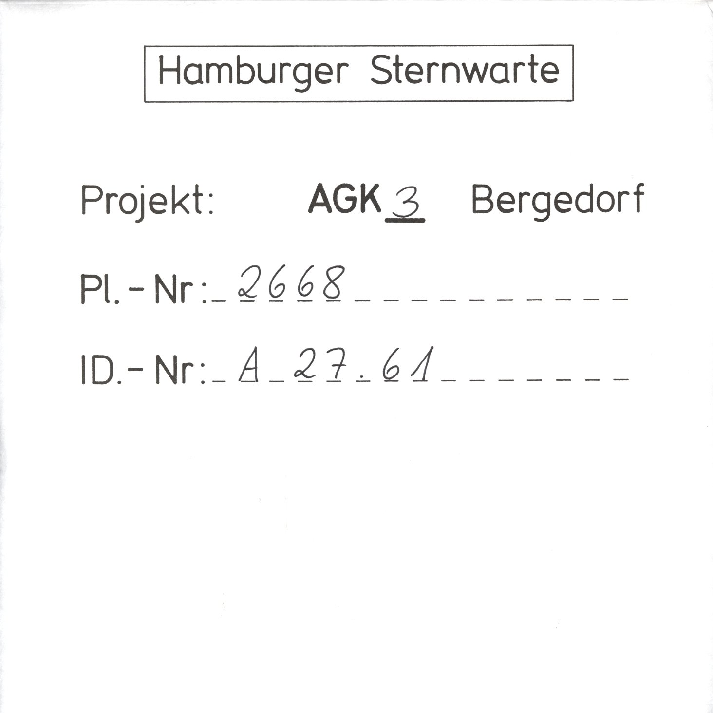 Plate envelope