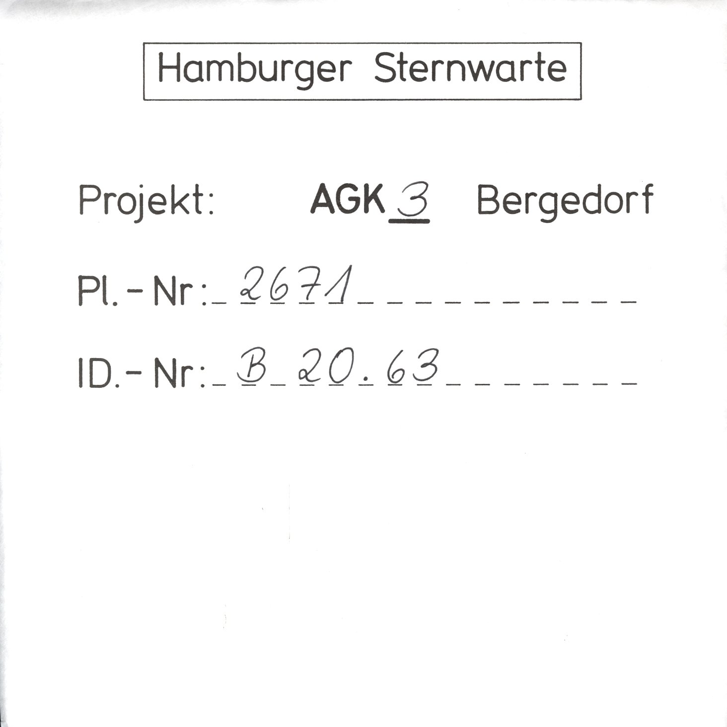 Plate envelope