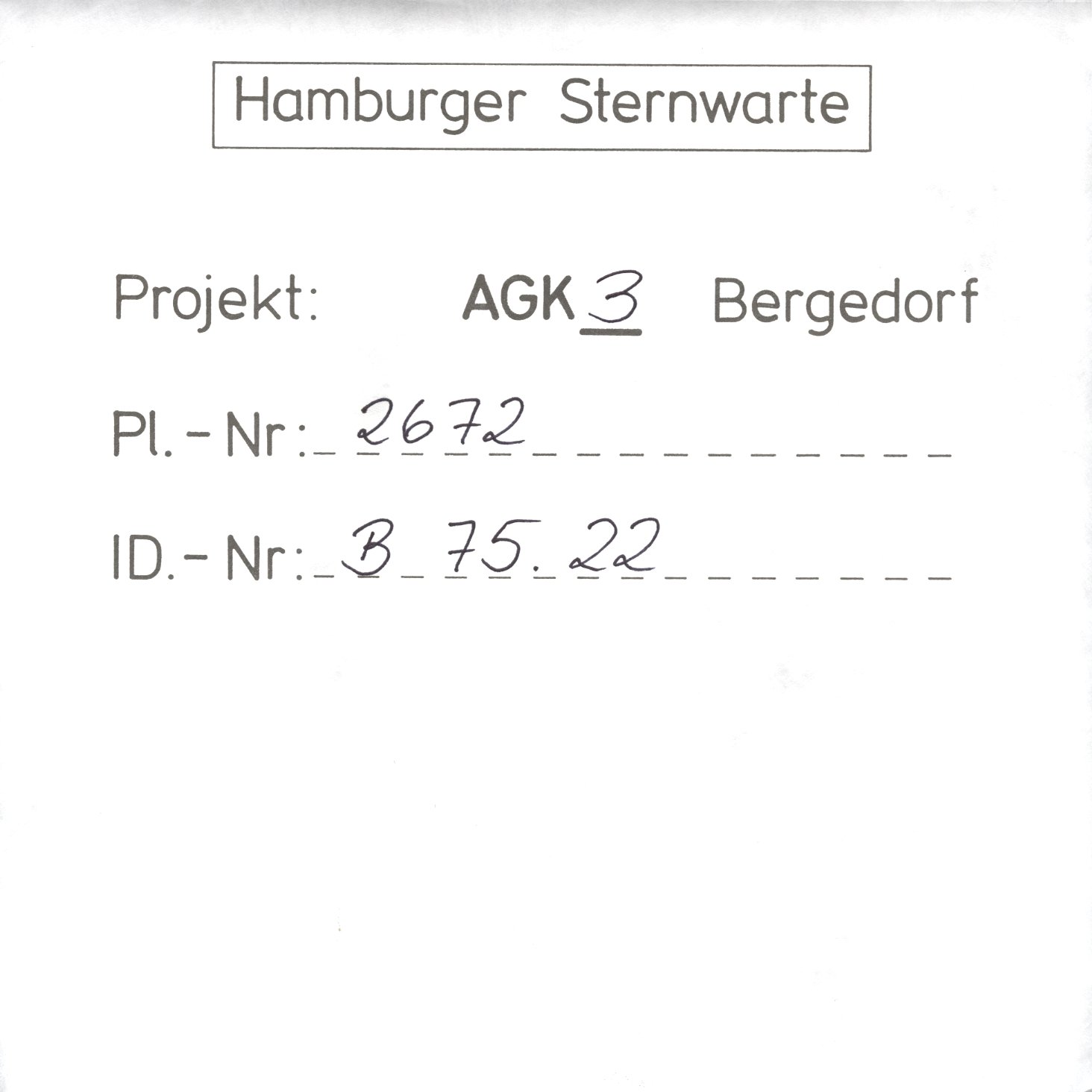 Plate envelope