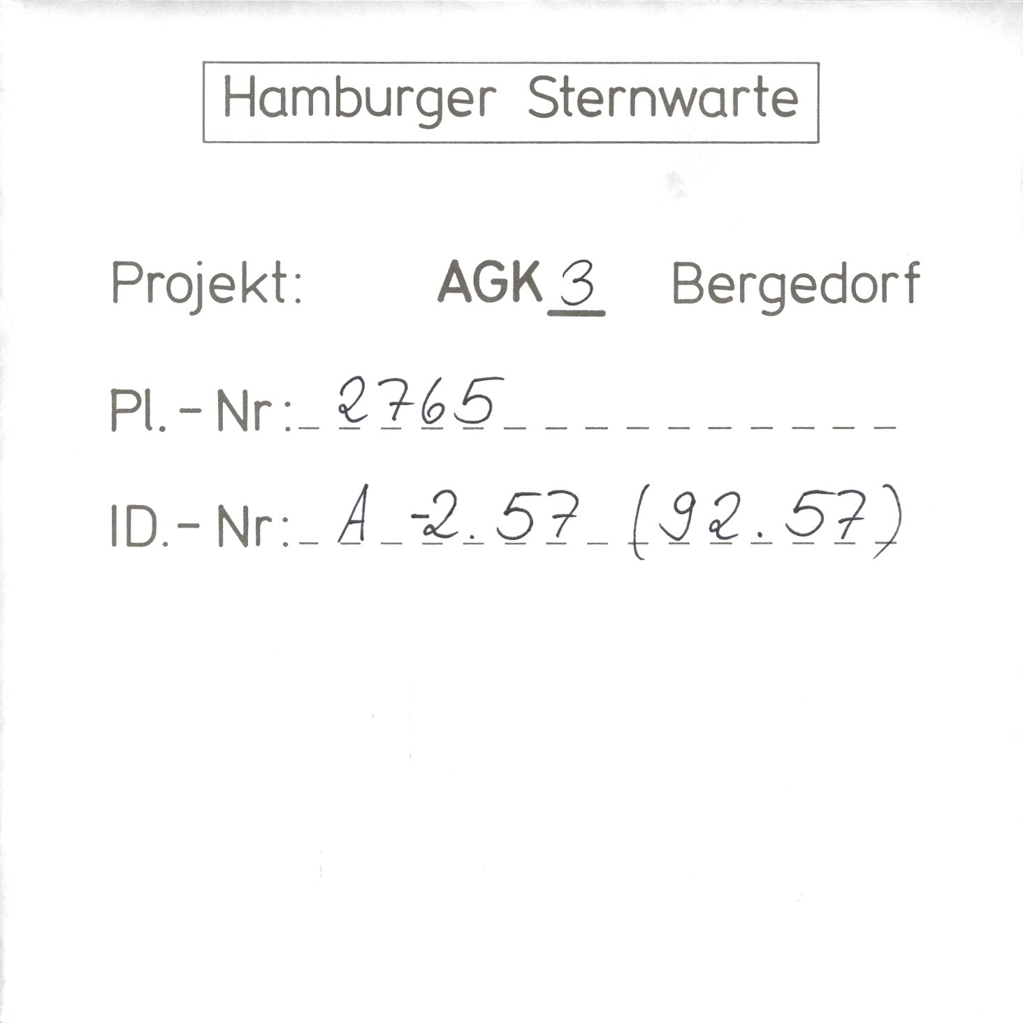 Plate envelope