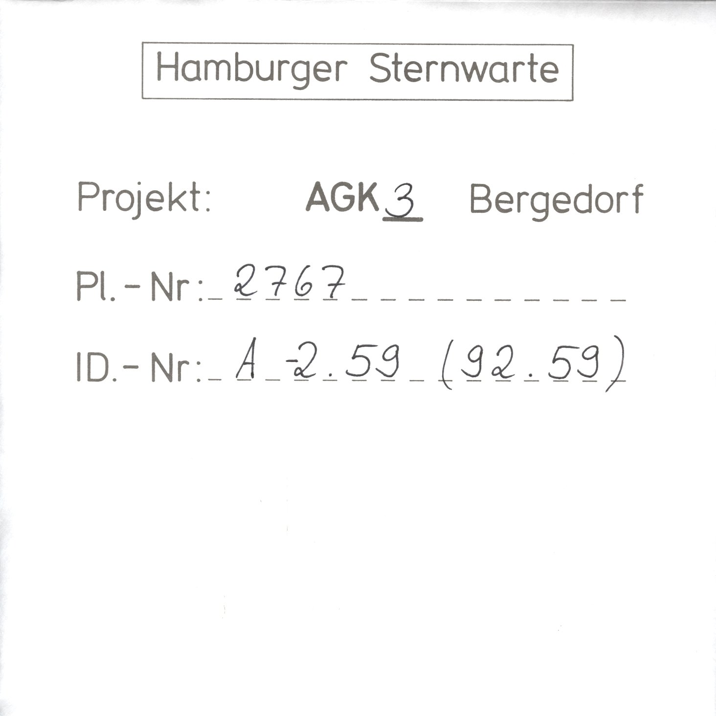 Plate envelope