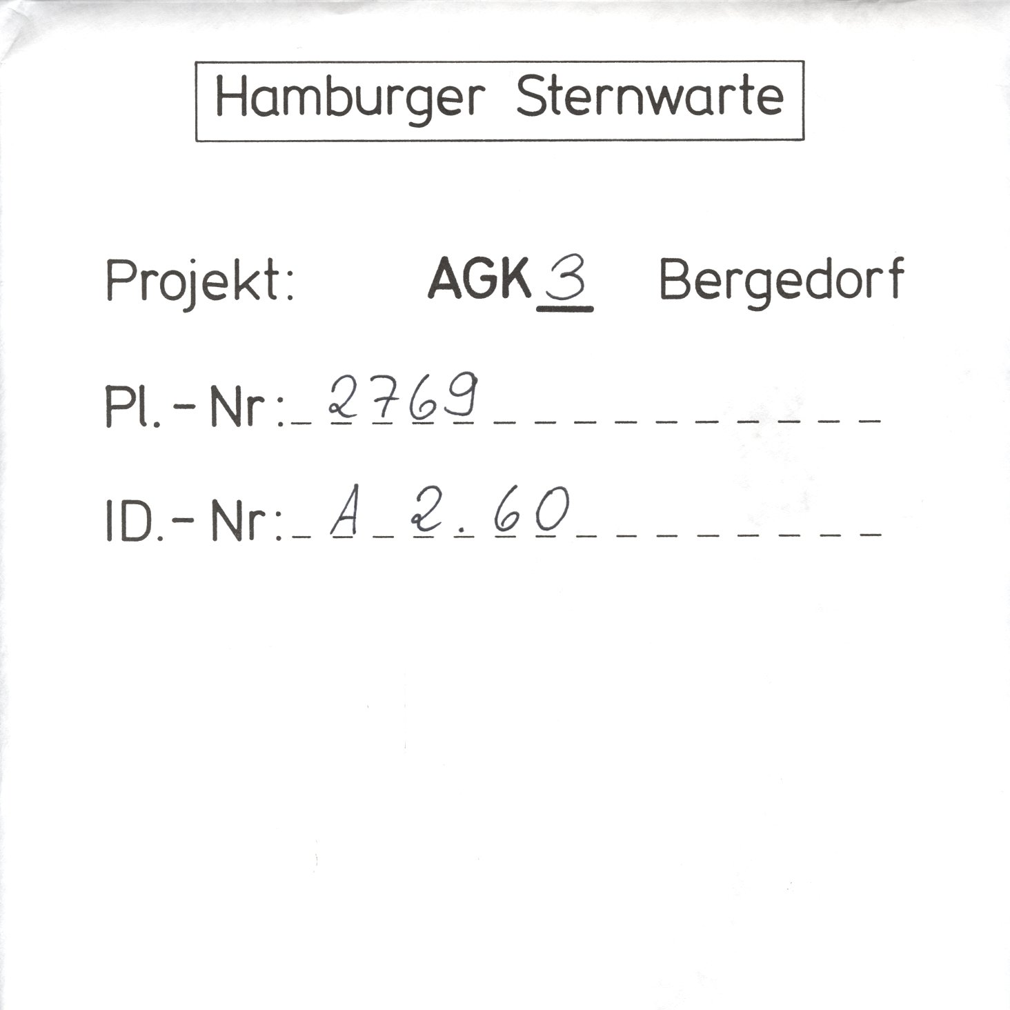 Plate envelope