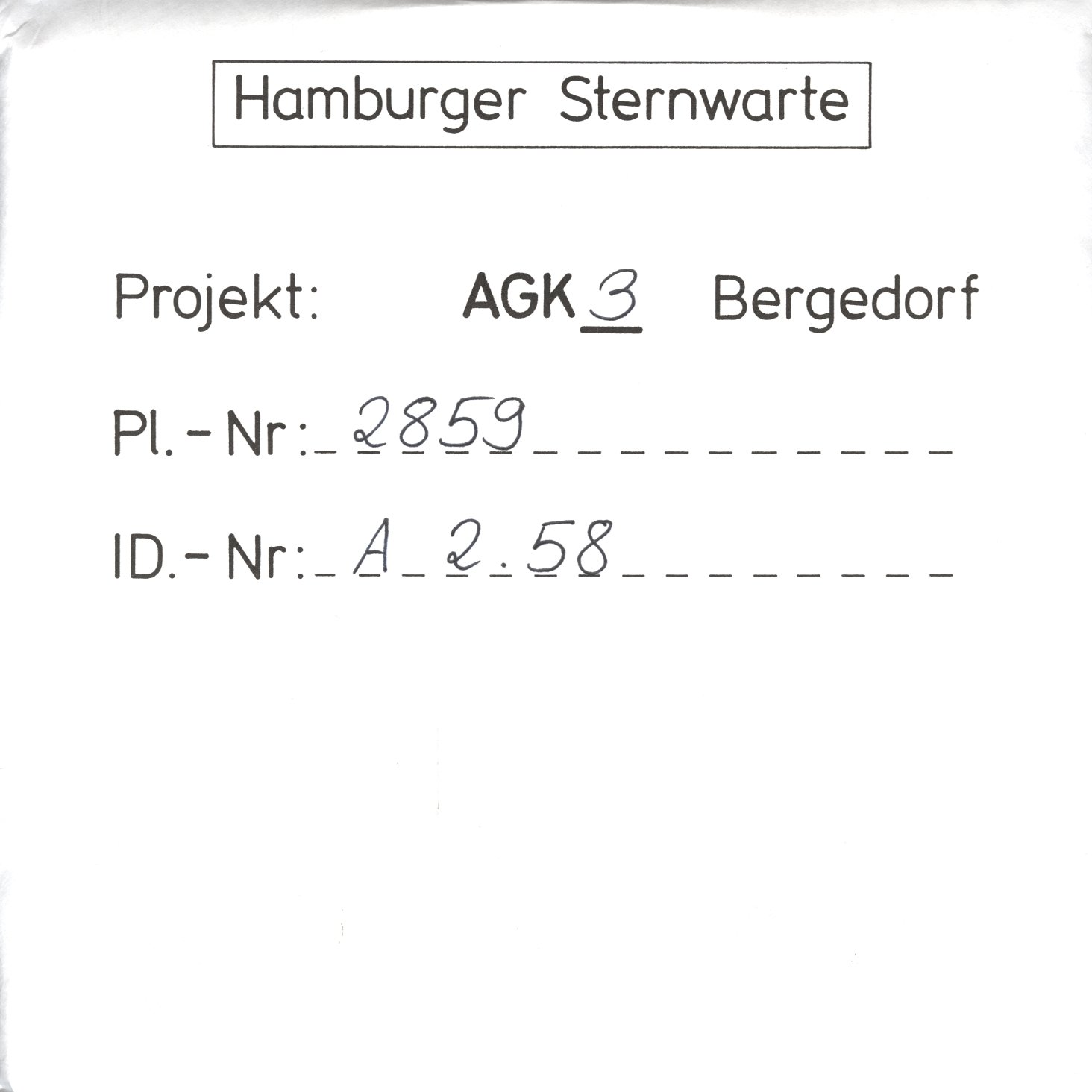 Plate envelope