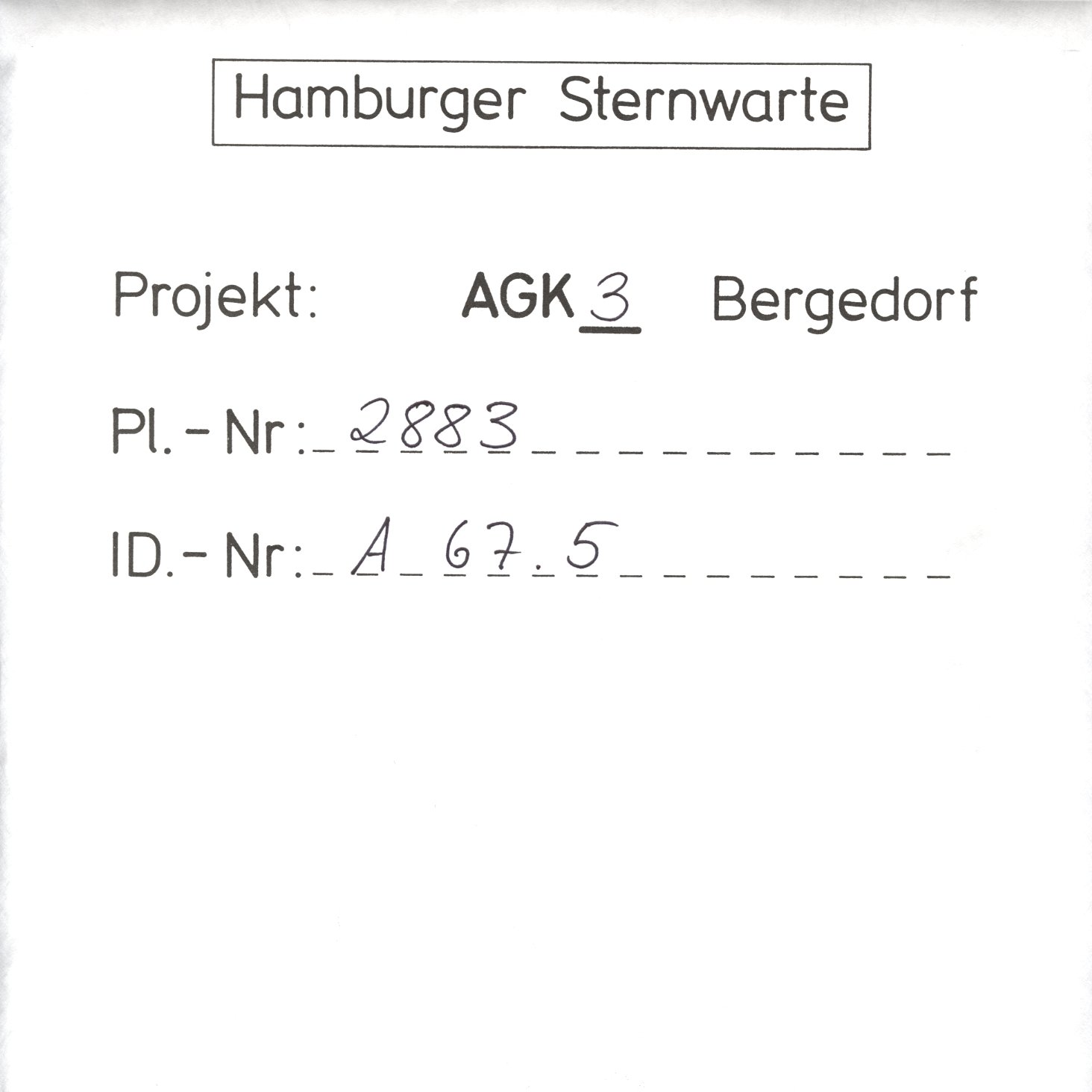Plate envelope