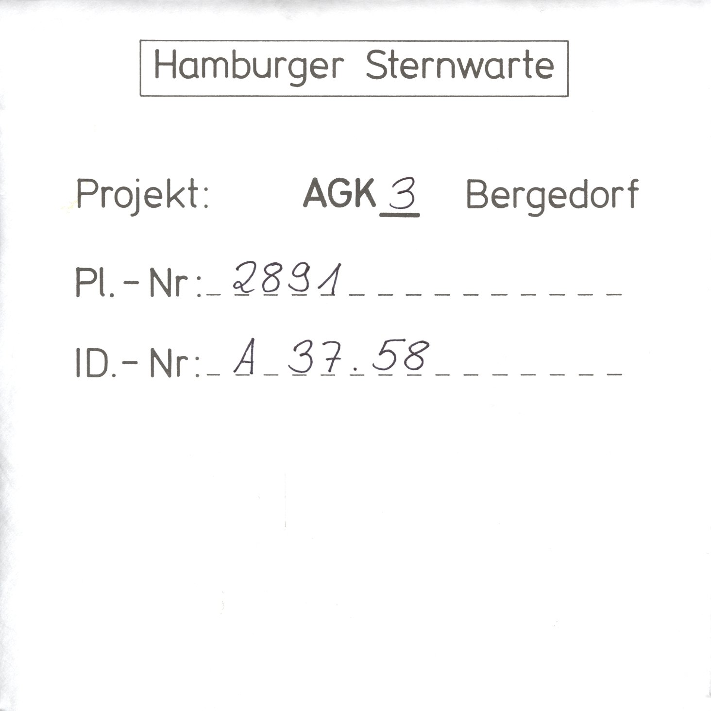 Plate envelope