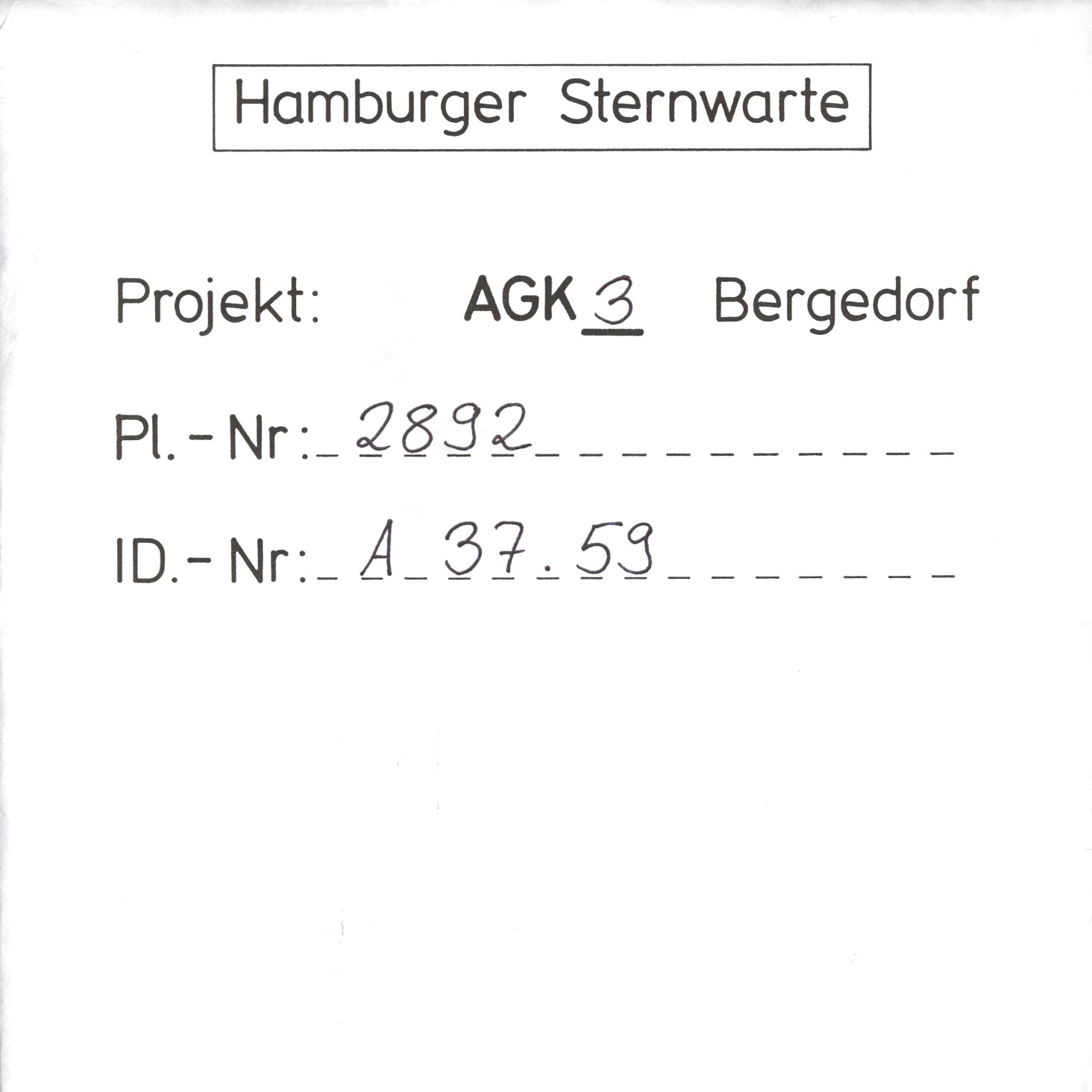 Plate envelope