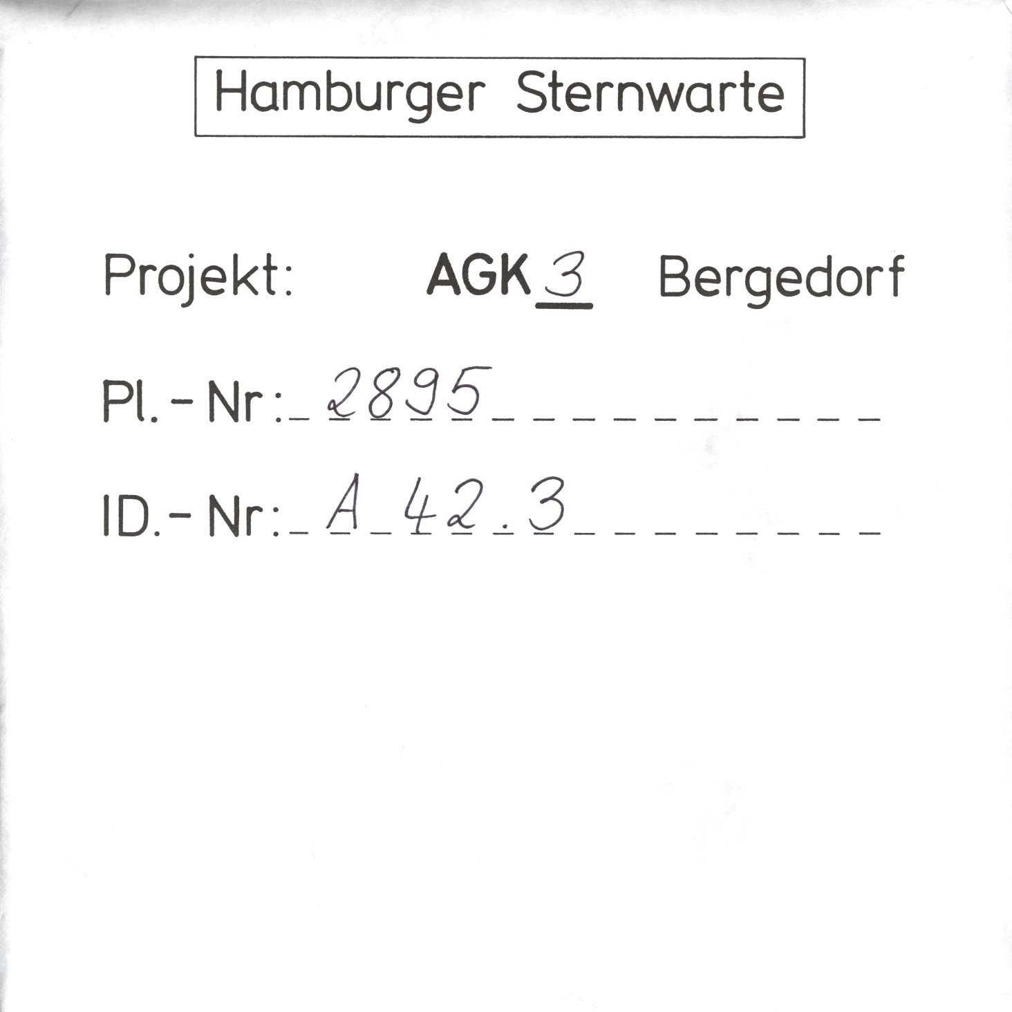 Plate envelope