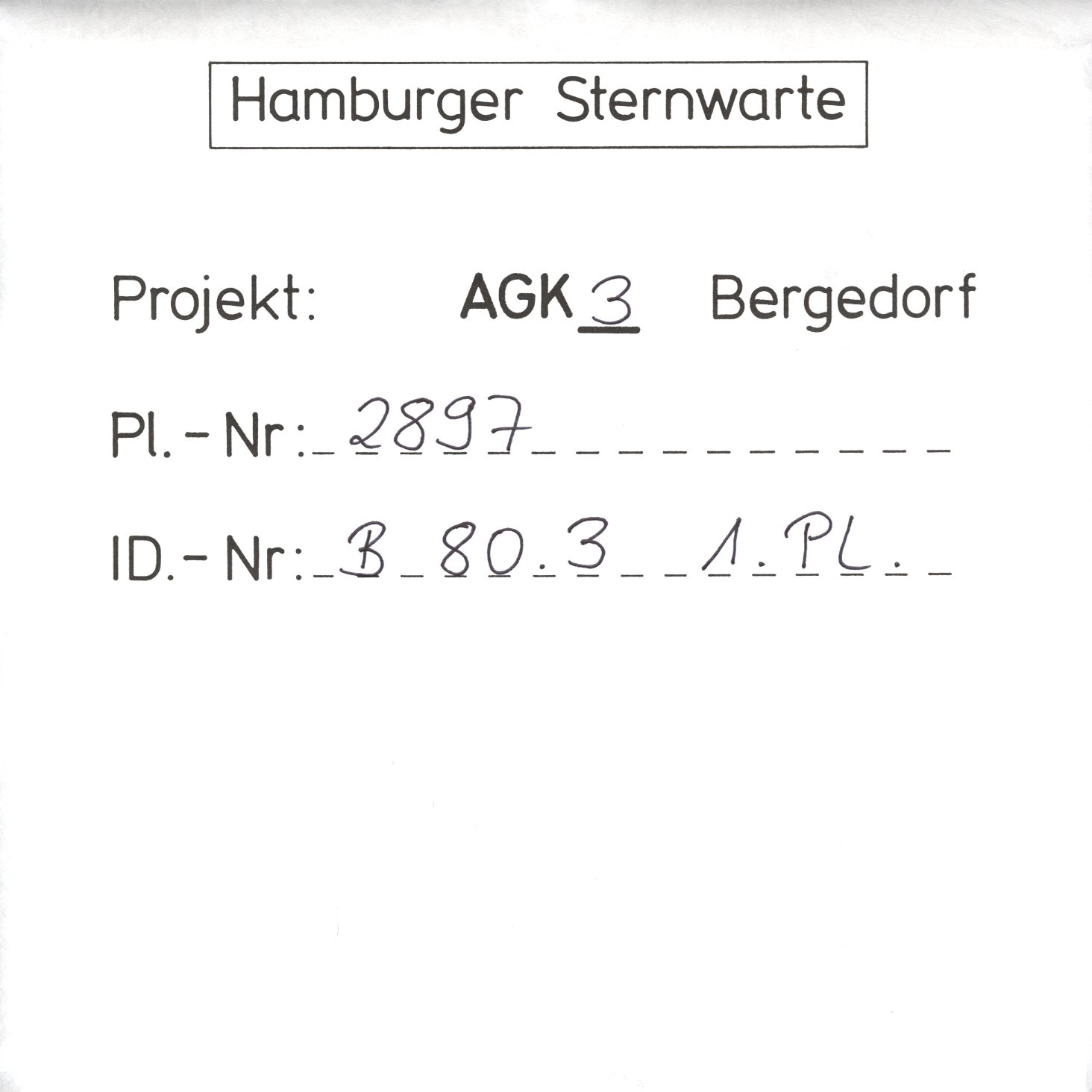 Plate envelope