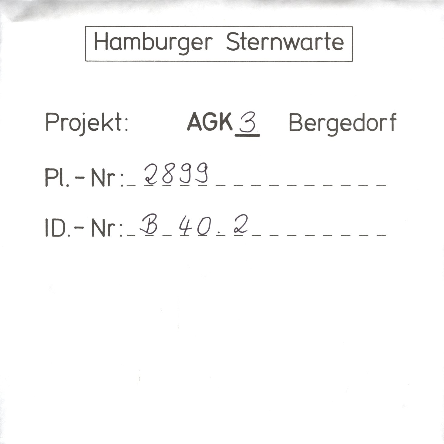 Plate envelope