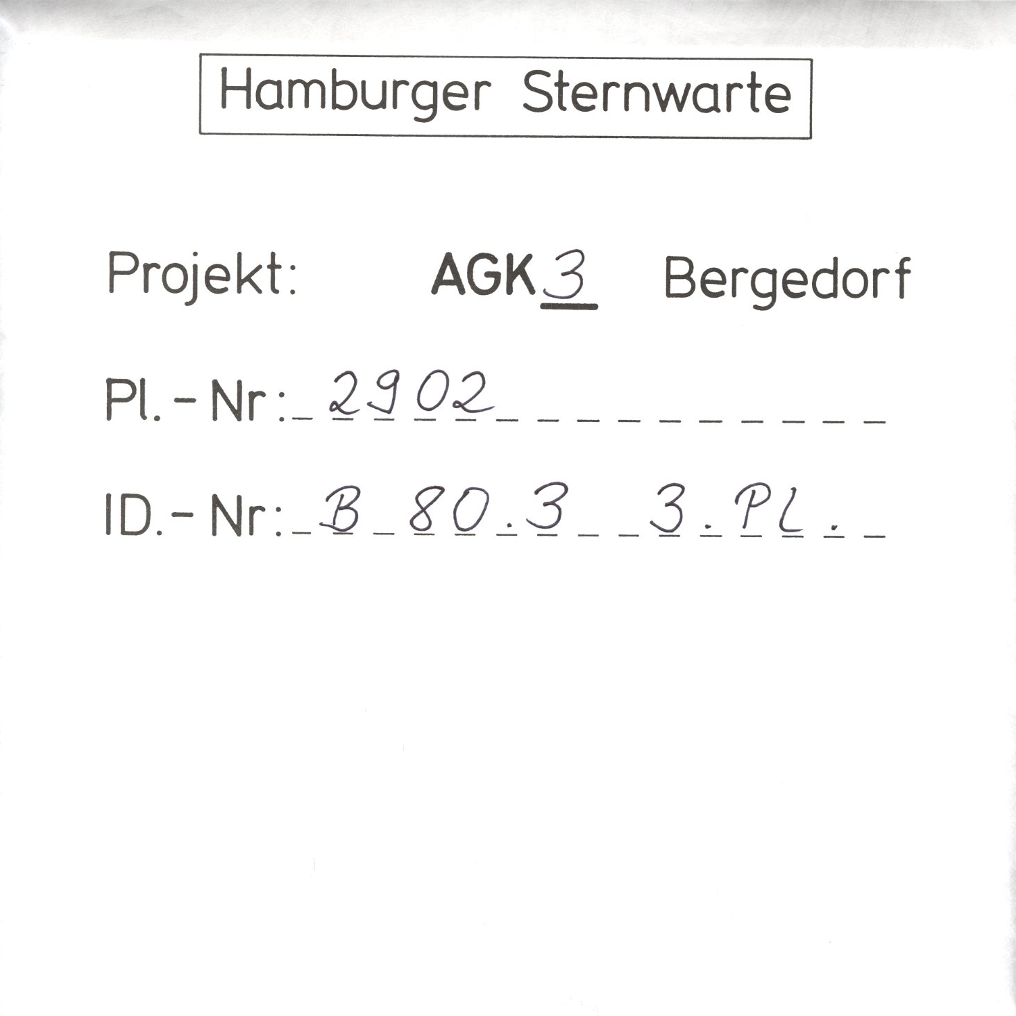 Plate envelope