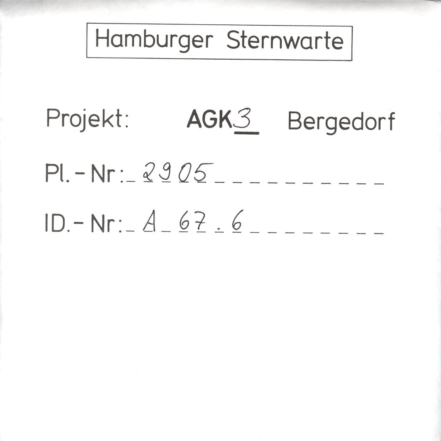 Plate envelope
