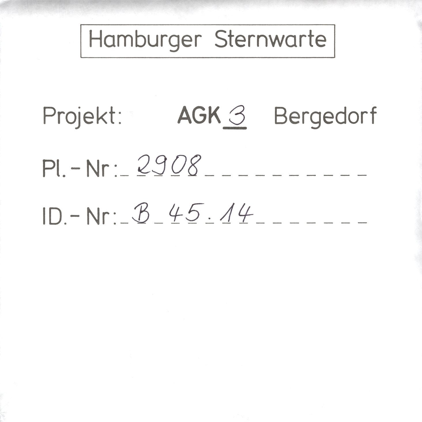 Plate envelope