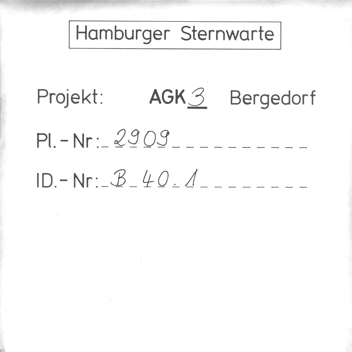 Plate envelope