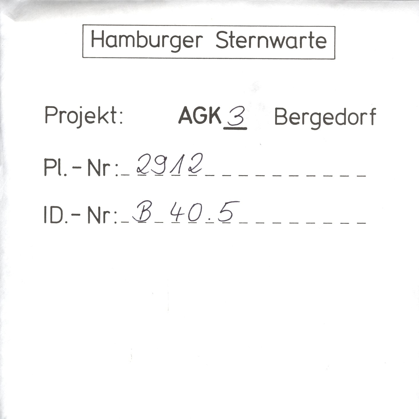 Plate envelope