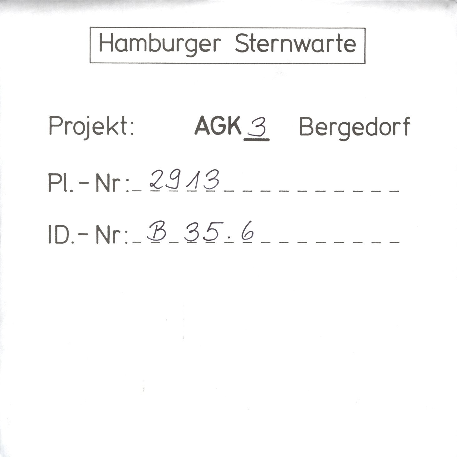 Plate envelope