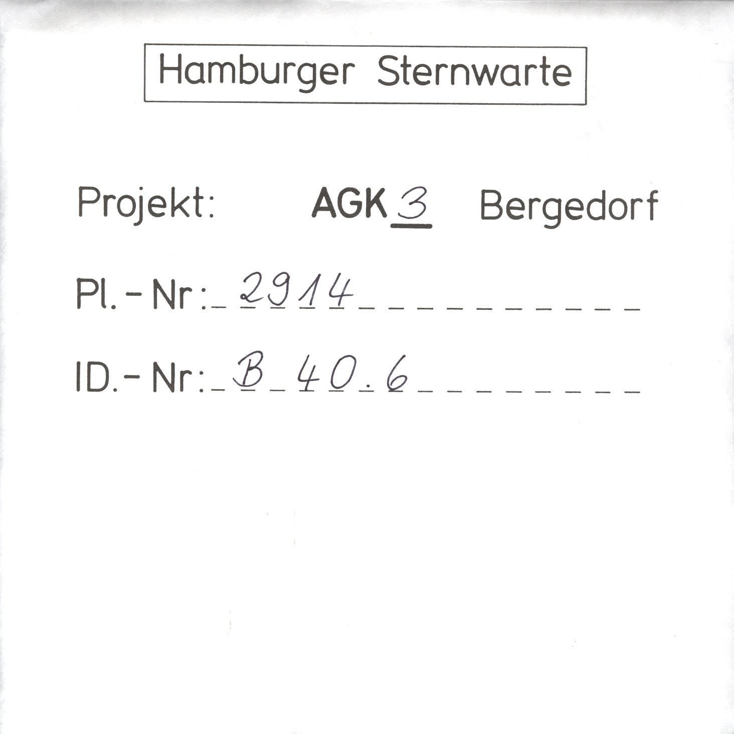 Plate envelope