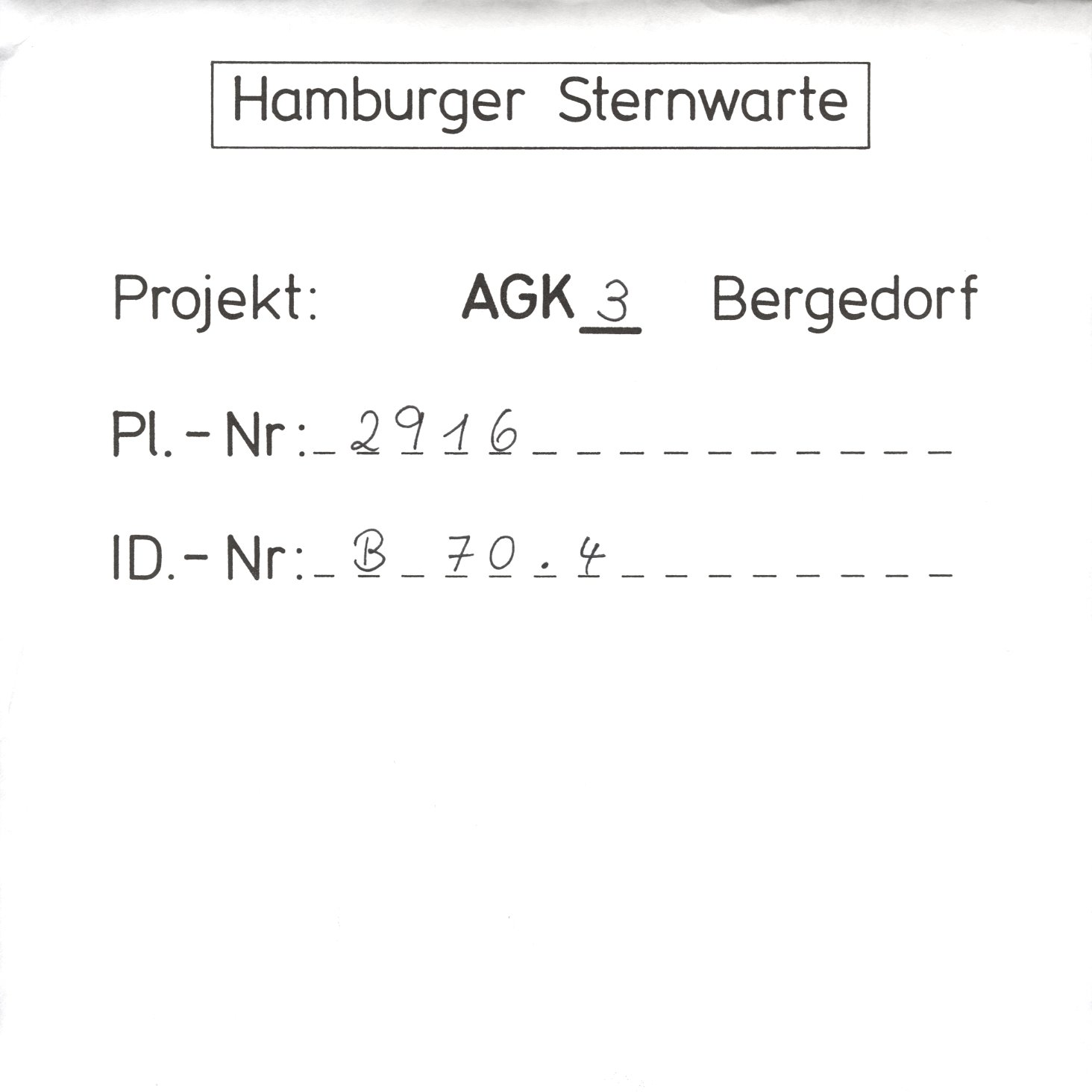 Plate envelope