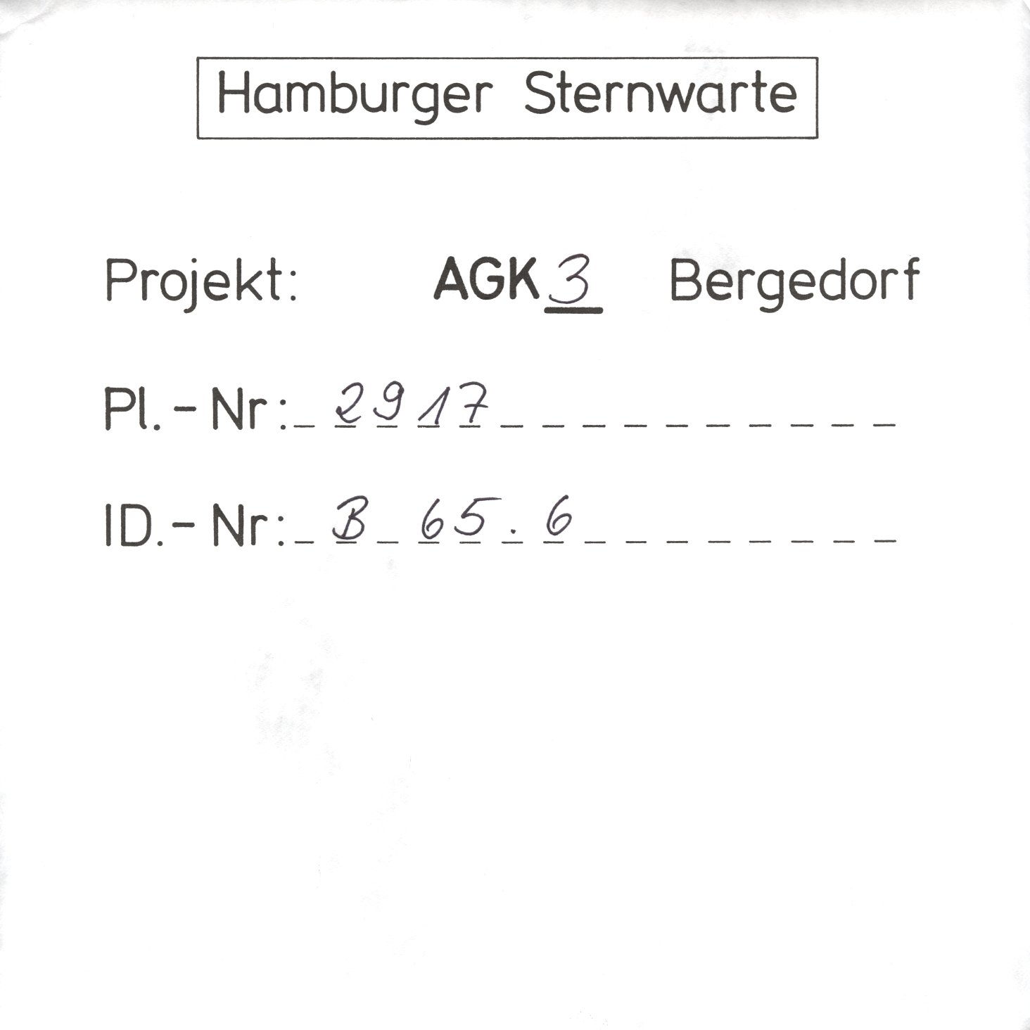 Plate envelope